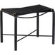Riz 18.5 inch Black Leather Stool